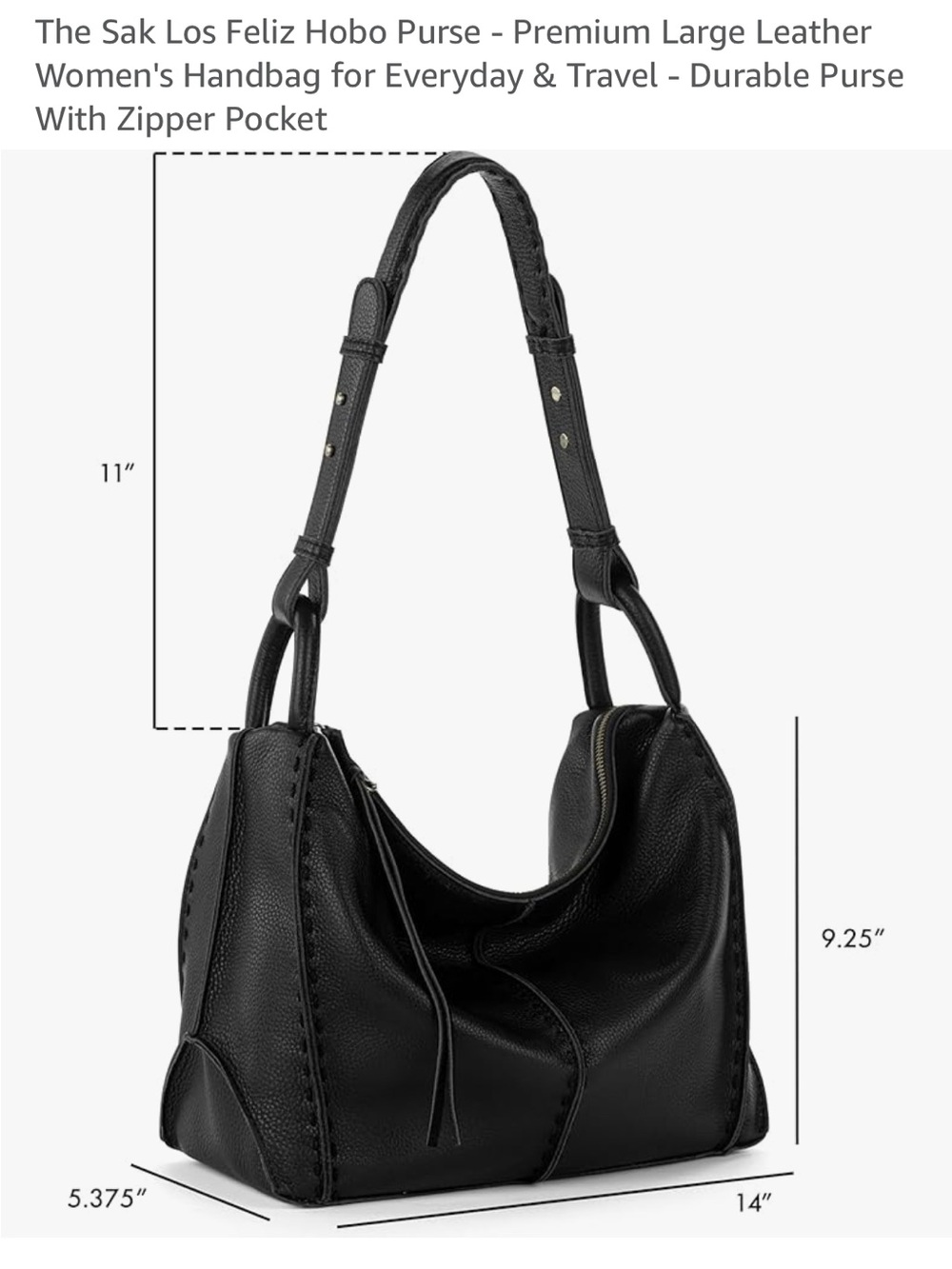 Women’s The Sak Los Feliz Hobo Purse Premium Large Leather Handbag $90.00 - Picture 9 of 9